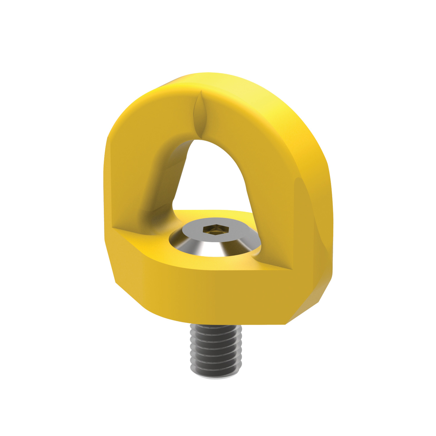 Fall Arrest Swivel Lifting High tensile corrosion resistant steel. Coloured yellow to indicate personal safety. Supplied with CE certificate.