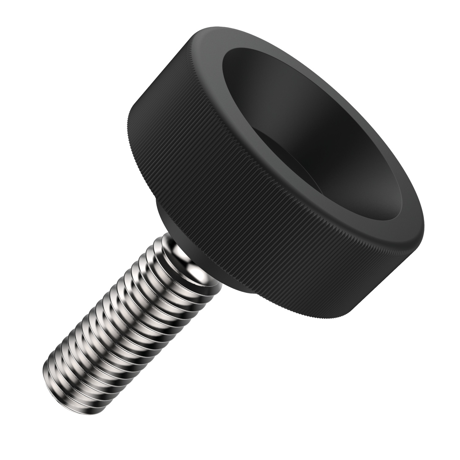 Product P0440.ZP, Knurled Thumb Screws plastic - steel grub screw / 